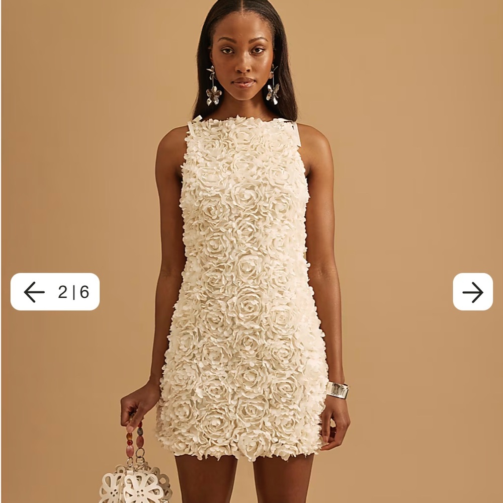 River Island Cream Floral Mini Dress